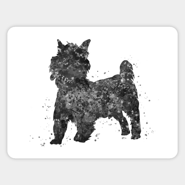 orkshire terrier dog black and white art Sticker by Yahya Art